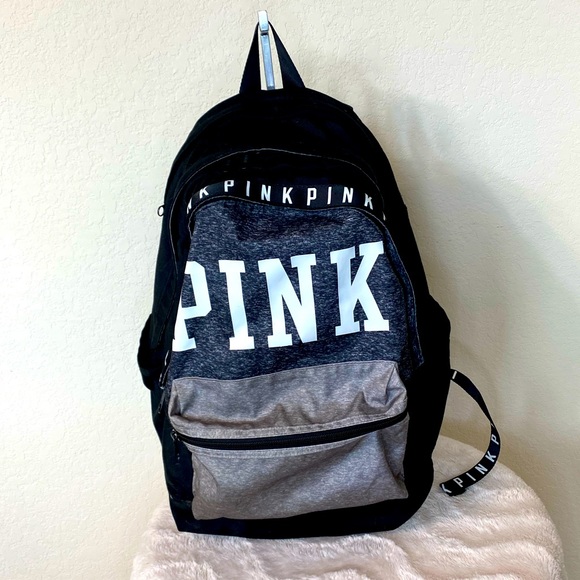 PINK Black/White & Grey Backpack - Picture 2 of 13